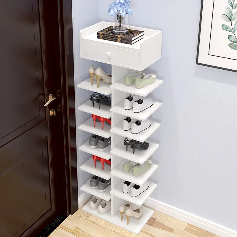 

Multilayer Shoe Frame Simple Household Economy Saves Space Imitation Solid Wood Shoe Cabinet Doorway Small Shoe Shelf