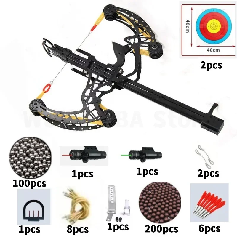 

Powerful high-precision red and green laser aimed at slingshot outdoor long-range shooting slingshot 40 rounds