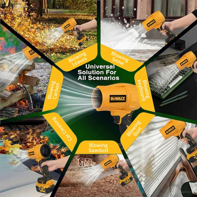 DEWALT D317 20V Cordless Leaf Blower - High-Speed Handheld Jet Fan Air Blower for Patio Cleaning & Dust Blowing, Tool Only 6