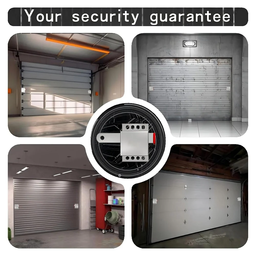 Two Piece Garage Door Lock Kit with Vertical Engagement Design and Galvanized Steel Durability for Long Term Use