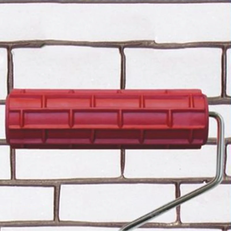 Rodillo pintura con patrón 7 pulgadas, herramienta construcción cilindro estampado portátil, sello, cepillo