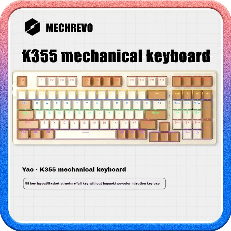 

Mechrevo K355 электронная, Спортивная, Смешанная игровая клавиатура, 82 клавиши, проводная, офисная, обучающая, настольная игра, компьютер, механический ноутбук