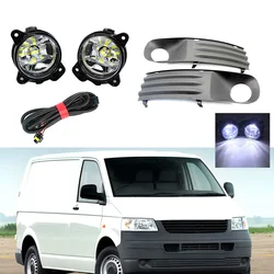 Car Lights For VW Transporter Caravelle Multivan T5 2003 2004 2005 2006 2007 2008 2009 2010 LED Fog Lamp Light Grille Cover Wire