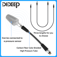 DIDEEP Diving Carbon Fiber Braided High Pressure Tube, Scuba Diving Residual Pressure Hose, Can be connected to pressure sensor