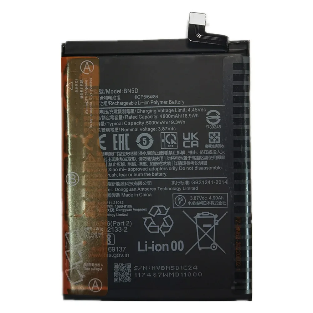 2025 Years BN5D Phone Battery For Xiaomi Redmi Note M4Pro M4 Pro 4G / 11S 11 S 4G 5000mAh Battery Bateria Batteries