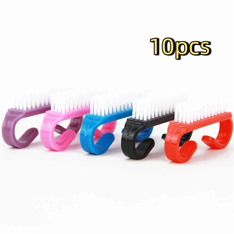 Escova de limpeza superior para arte em unhas, plástico macio, remoção de poeira, cuidados com os dedos, gel uv, manicure, pedicure, ferramenta, pincéis de maquiagem, esfrega