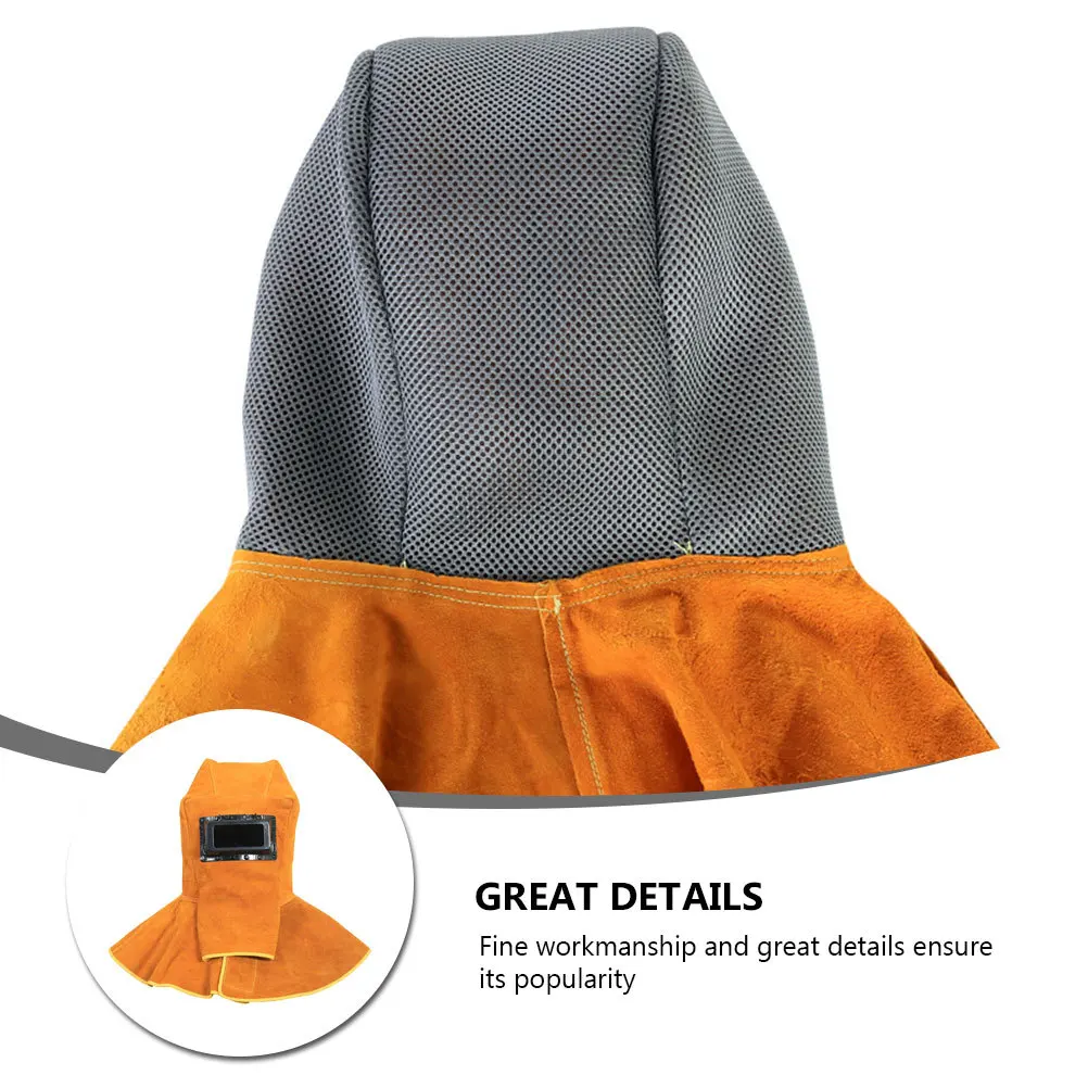 

1pc Welding Shawl Cap Thickened Flame Retardant Protective Head Neck Cover For Welders Working