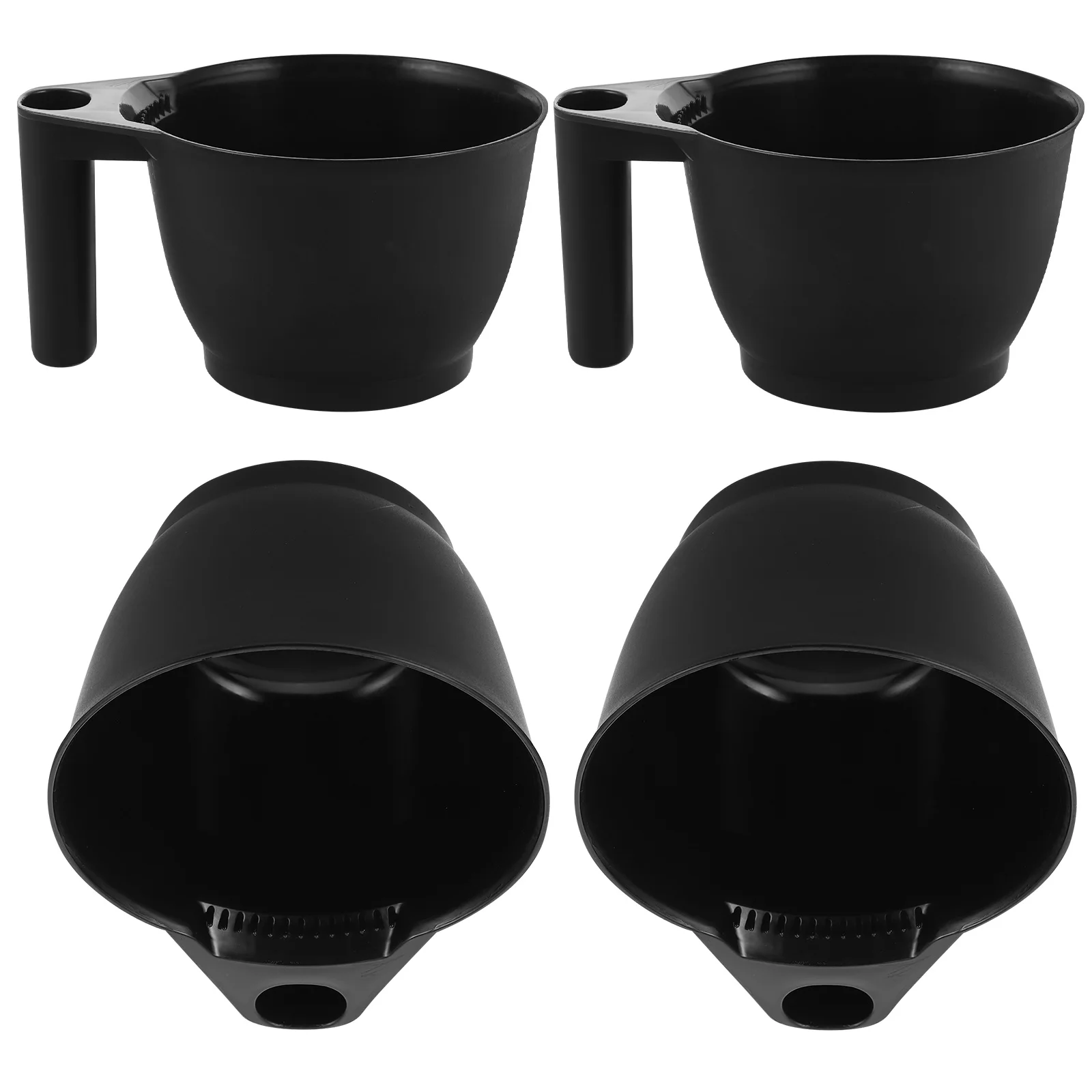 

4Pcs Black Hair Color Bowls Dye Bowl for Salon Hair Styling Dyeing Agent Mixer Tool DIY Oil Treatments Accessory