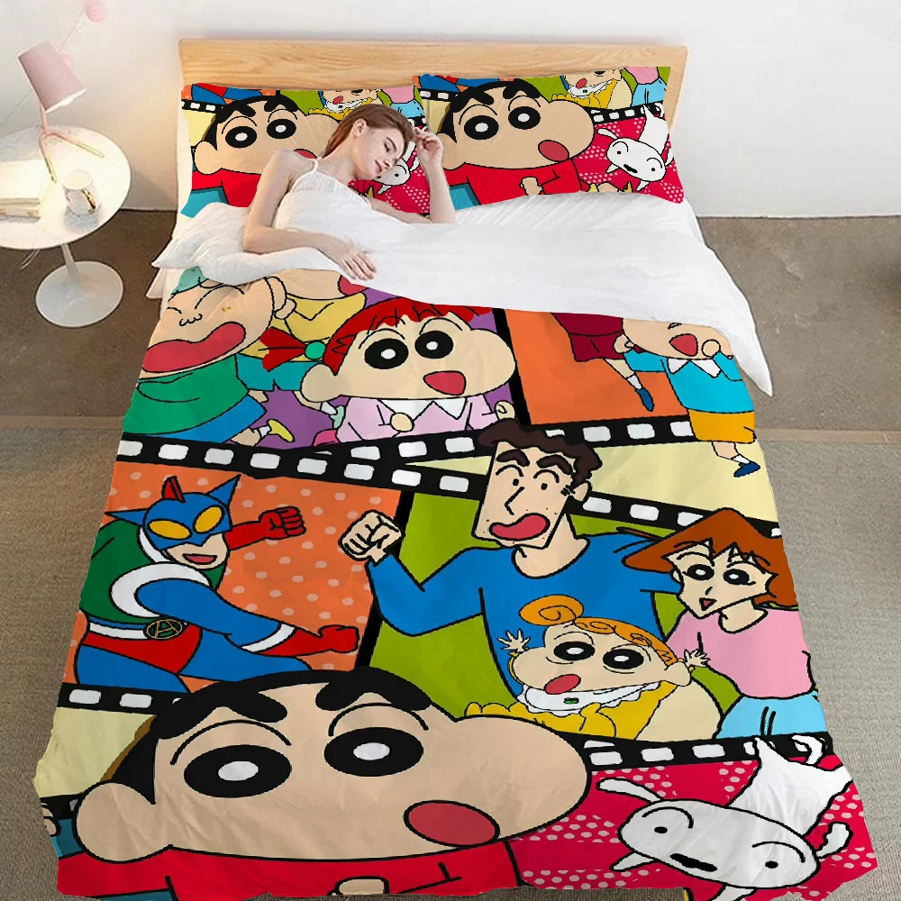 Cover Double Comforter Bedding Sets Bedding Set Duvet Cover Queen Comforter Sets Quilt Pillowcase Quilt C-crayon Shin-chans