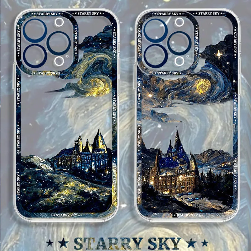 Van Gogh Starry Sky Castle Case For Xiaomi 13T 12T 11T 10T 14 13 12 11 Lite 5G NE POCO F6 X6 Pro X3 NFC X5 X4 GT F3 F4 F5 M6 M5S