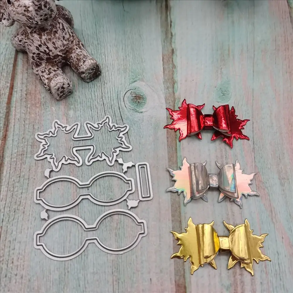 Metal Die Bow Tie Cutting Dies Christmas Metal Cutting Dies Stencils Die Cut for DIY Scrapbooking Album Paper Card Embossing