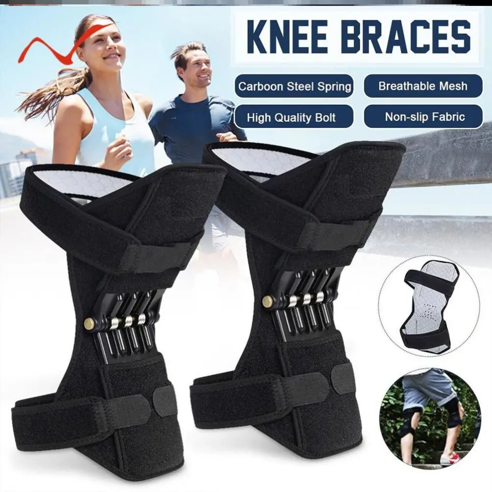 Joint Support Knee Pad Breathable Non-slip Lift Pain Relief For Knee Power Spring Force Stabilizer Knee Booster For Sports