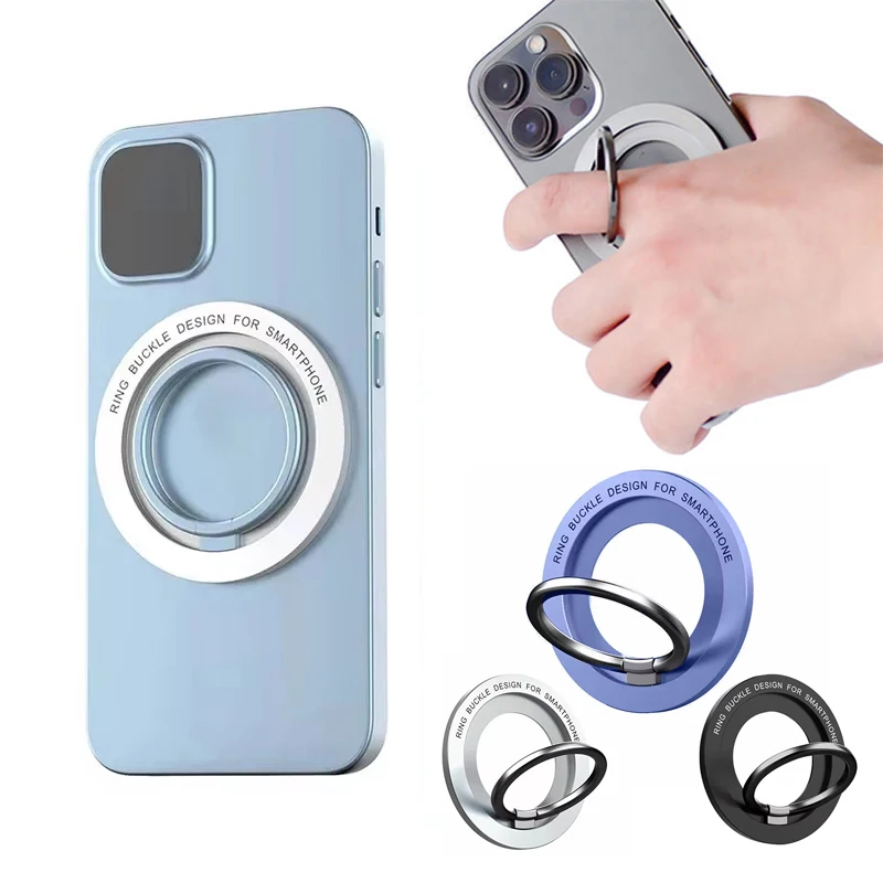 Magnetic Phone Holder Stand Magnet Finger Ring Socket for Magsafe Wireless Charging for iPhone 16 15 14 13 Mobile Phone Bracket
