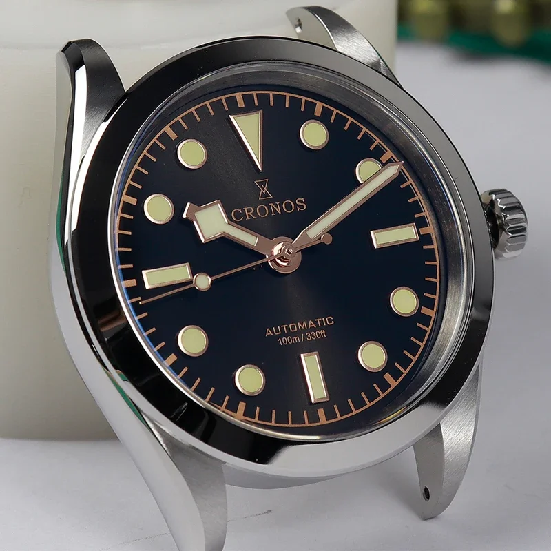 Cronos BB36 Mechanical Men Watch 36mm Automatic PT5000 Sapphire Glass Bushed Bracelet 10ATM L6036M