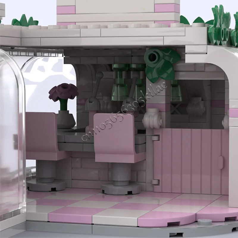 479 قطعة شارع المنزل شاطئ البحر Vaporwave مقهى MOC تخصيص وحدات بنة شعبية التصميم الإبداعي لتقوم بها بنفسك لعبة عيد الميلاد هدية