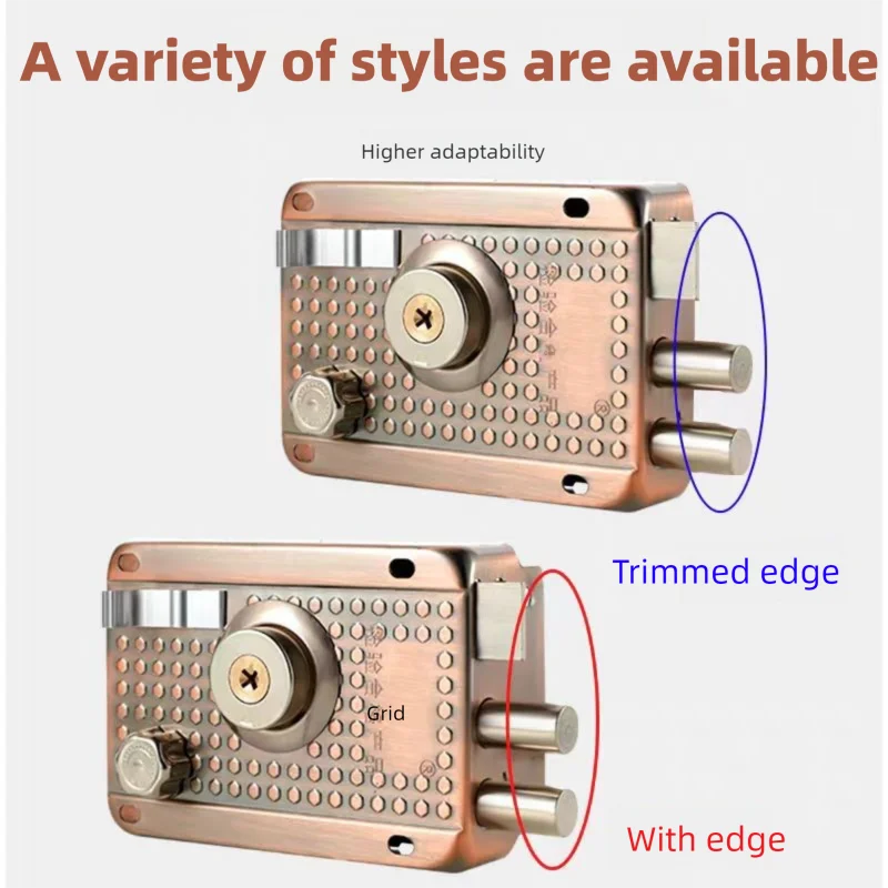 Cerradura suave, candados antiguos para puerta delantera del hogar, accesorios de bloqueo, engranaje Universal resistente con llave