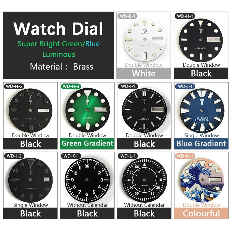 28.5 مللي متر ساعة الطلب مضيئة كاناغاوا لحركة NH35 NH36 SKX007 SKX009 الغواصين 200 متر 0020 أجزاء وزارة الدفاع نافذة تاريخ اليوم