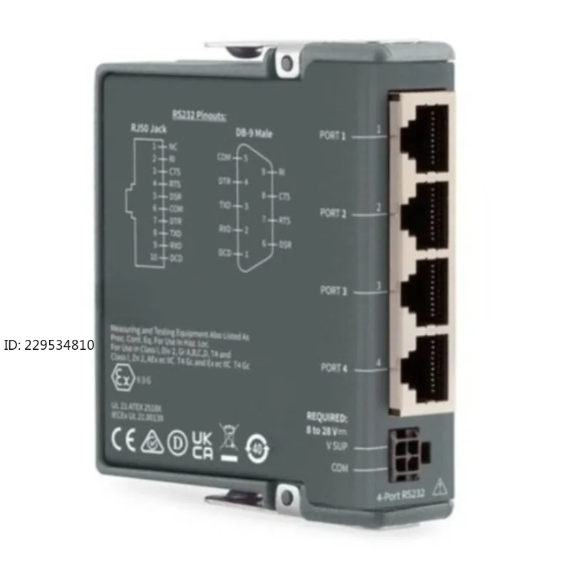 9870 4-port RS232 c series serial instrument control module, second-hand, the function has been tested normally