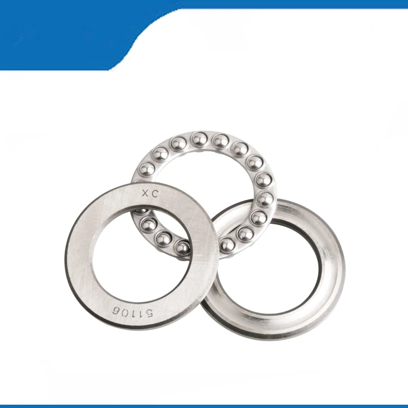 51103 High Quality Pratical Plane Thrust Bearings Metal Axial Ball Bearing 2/4PCS 51103 (17*30*9MM) 3Part Series (ABEC-1)