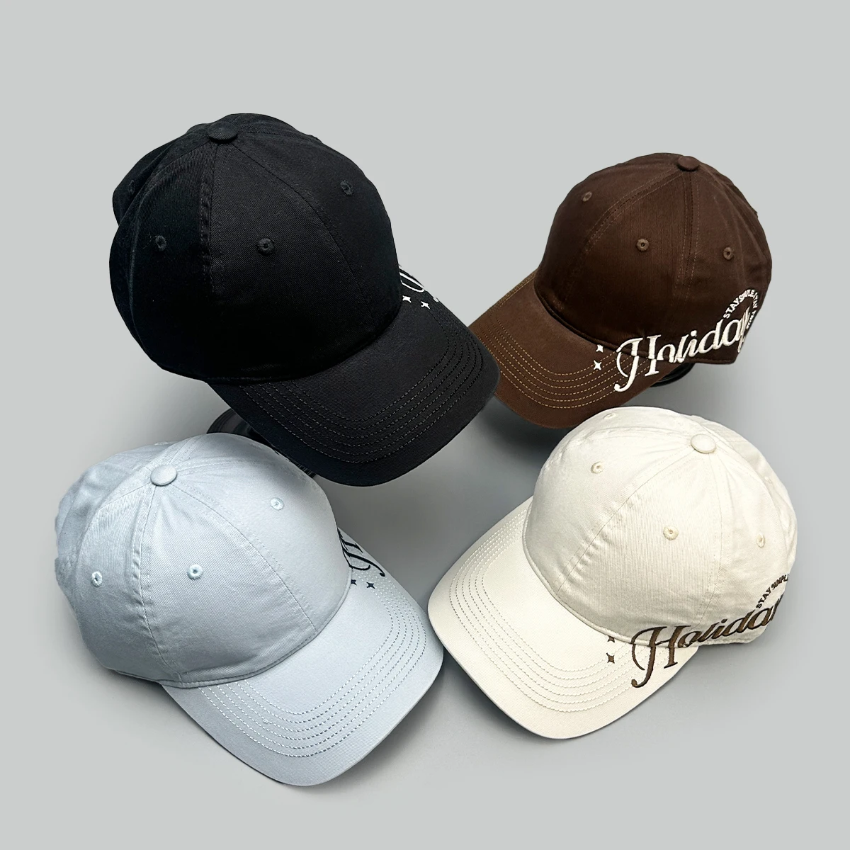 Embroidered Side Letters Stars Baseball Hats New Men Women Retro Sunshade Personal Versatile Travel Fashion Outdoor Peaked Caps