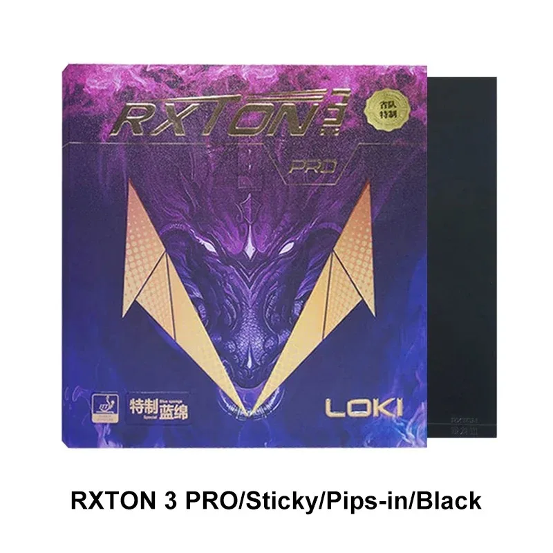 LOKI RXTON 3 PRO Tischtennis-Gummi für Schläger, klebrig und Noppen, ITTF-zugelassener Ping-Pong-Gummi mit hochdichtem Schwamm