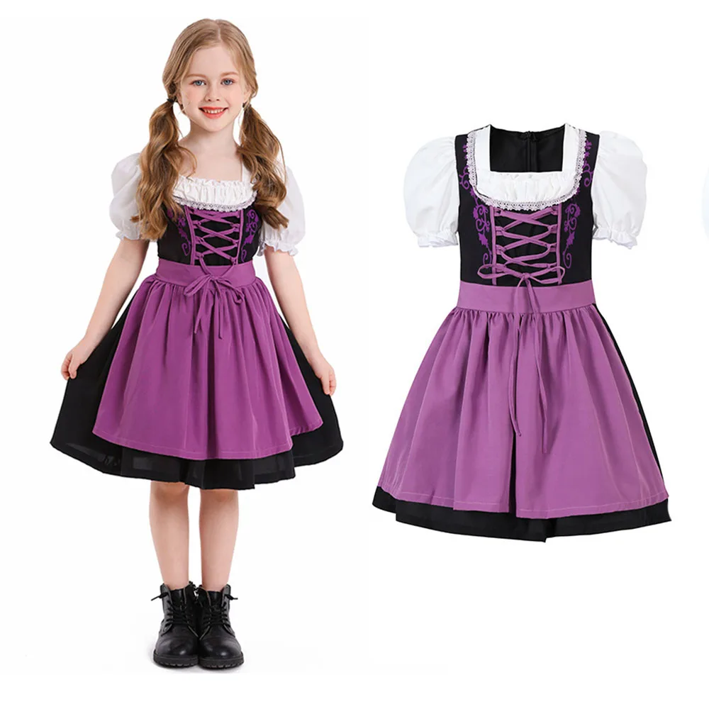 

Beer Festival Dress Up Girls German Dress Maid Dress October Party Dress Children's Celebration Cosplay Costume