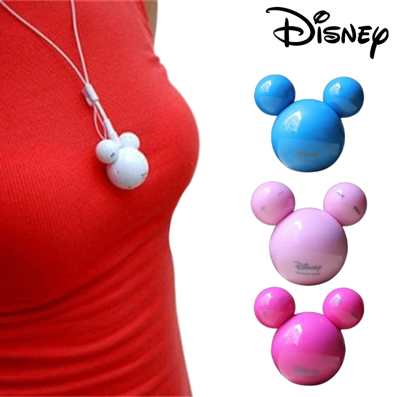 Disney-Mini reproductor de MP3 de Mickey para hombre y mujer, soporte de tarjeta TF, portátil, USB, Walkman