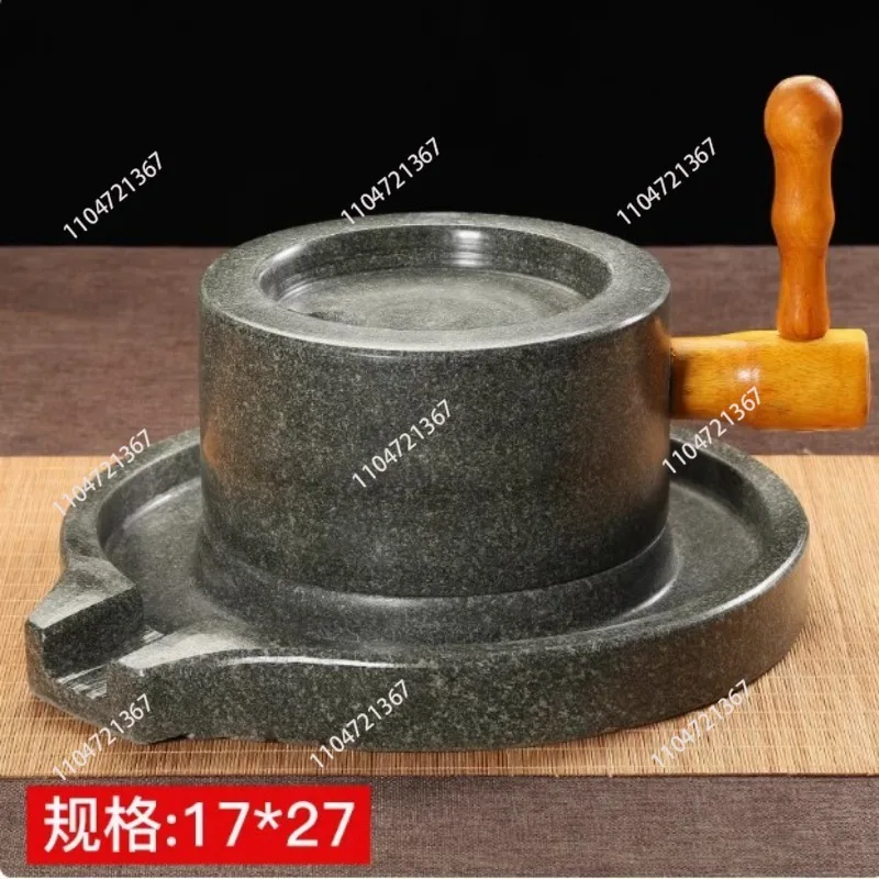 Handcrafted Retro Small Stone Mill, Mini Manual Stone Grinder for Home Decoration & Grinding, 1Pc