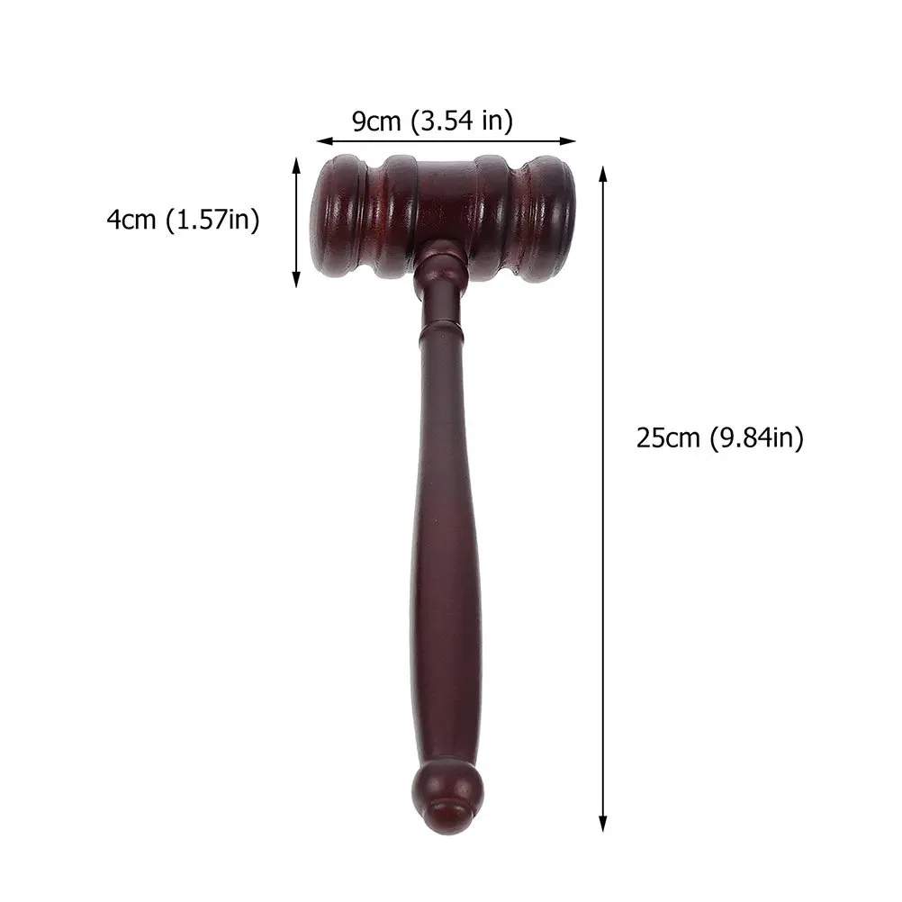 1Pcs Exquisite Crafted Hardwood Judge Gavel Court Auction Hammer Role Play Educational Tool Kids Hand Eye Coordination Training