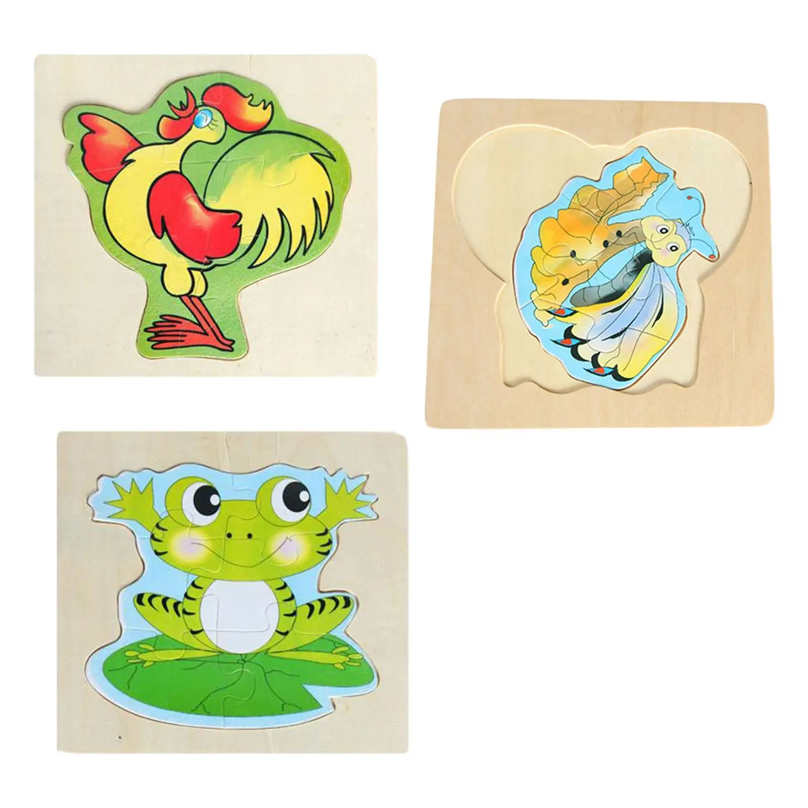 Jigsaw Puzzle Playset Brain Teasers Game Cognitive Toys Wooden Toys for kids Children