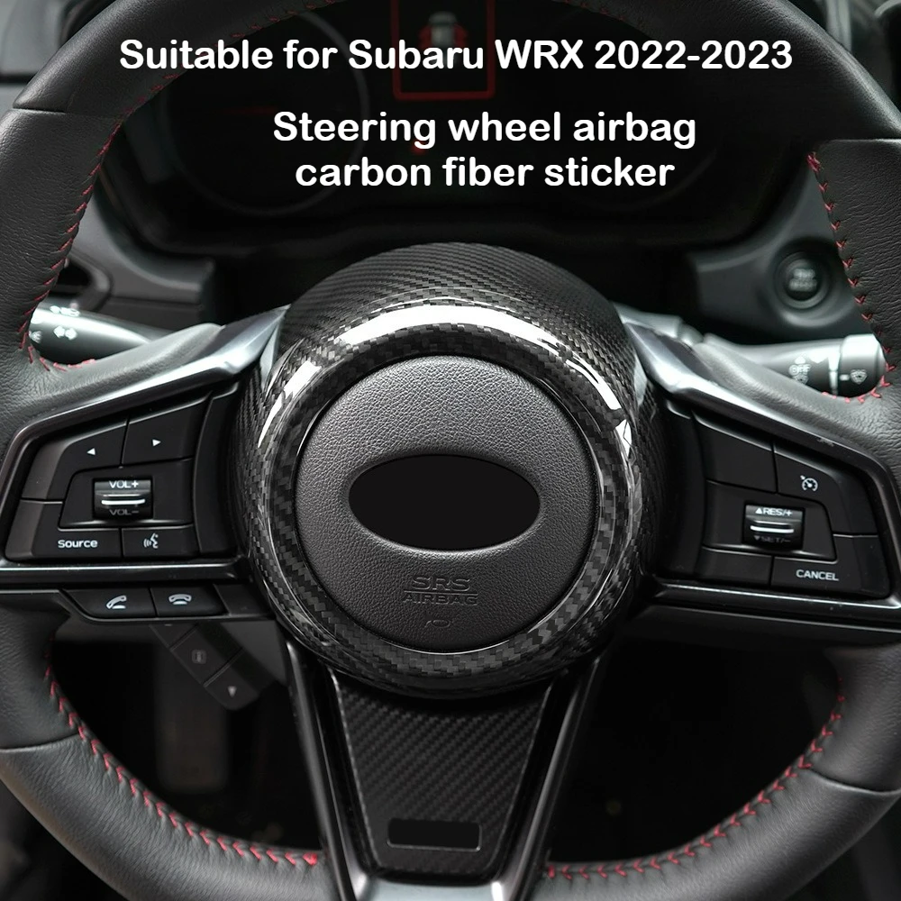 

For Subaru WRX 2022-2023 Car Steering Wheel Central Airbag Cover Carbon Fiber Trim Car Interior