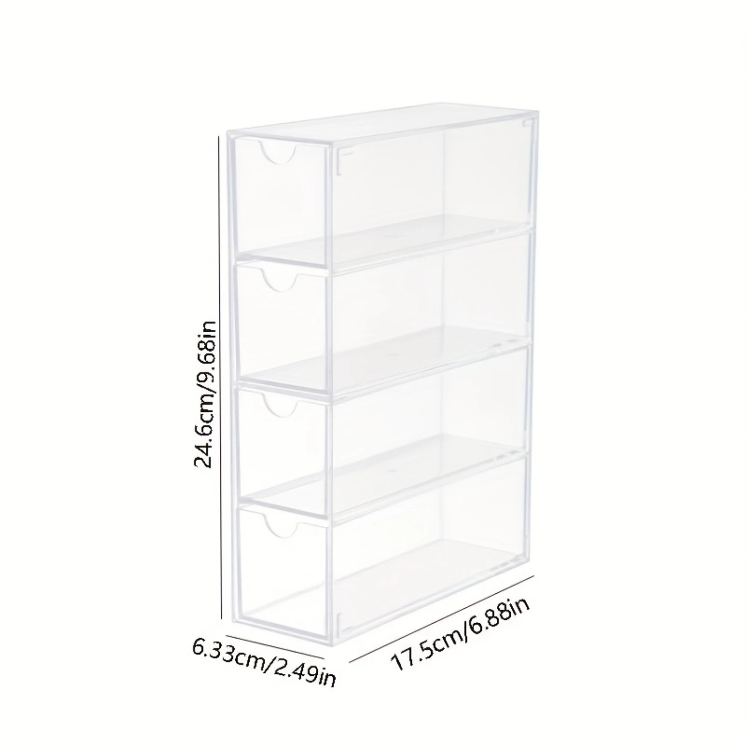 1pc Acrylic  Box - Space-Saving Stackable Design with Four Ample Layers for Maximum , Organizes and Displays Desktop Stationery,