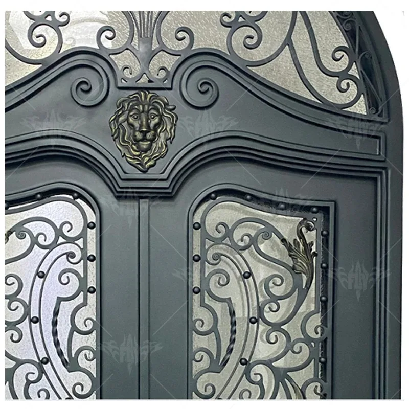 تصميم جديد الصين المورد الصينية النمط الأوروبي فيلا بوابة الحديد حديقة فناء المرآب مكافحة سرقة باب حديد كبير #3