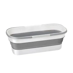 Portable Silicone Bucket, Used for Household Large Mop Bucket Rectangular Thickened Plastic Folding Car Washing Bucket, Water St