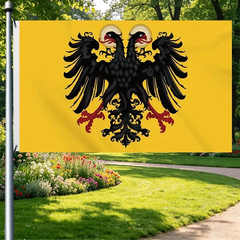 2D FLAT 1pc Holy Spirit Roman Empire Flag, Durable Polyester with 2 Grommets, Bright Colors, Indoor Outdoor Wall Hanging Decor
