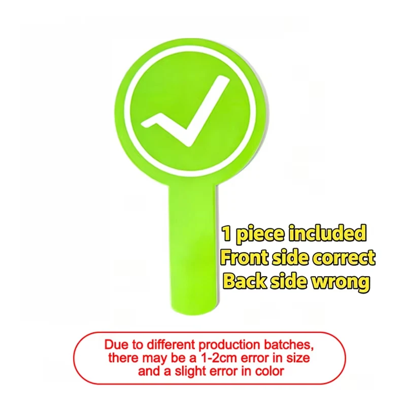 4pcs Primary School Classroom Answer Sign Right Wrong Response Card Interactive Teaching Aid