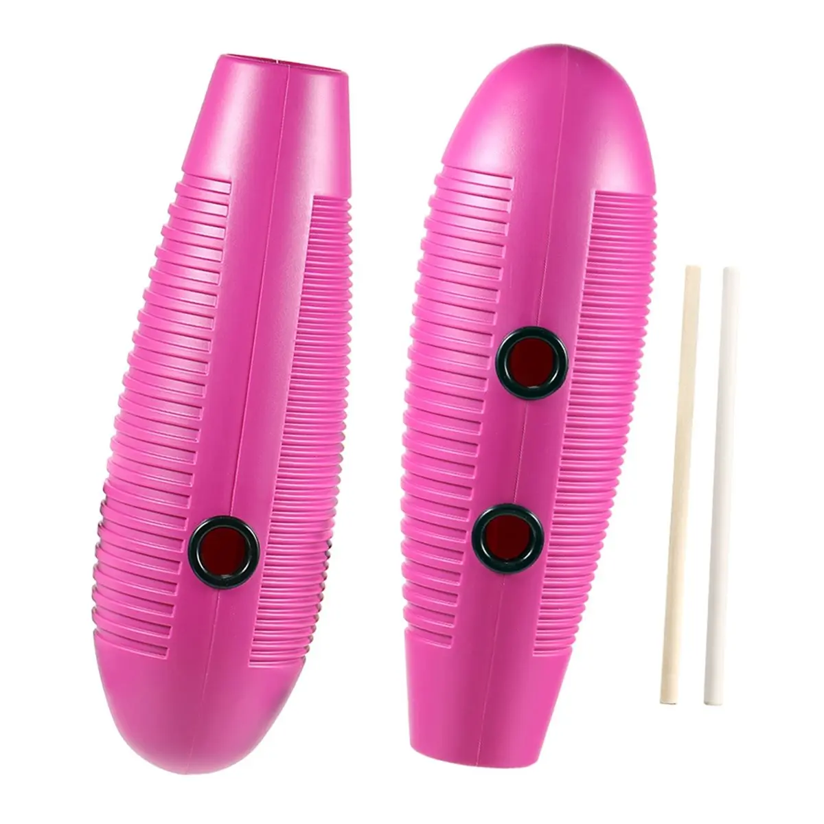 B72ABG Guiro Instrument Fish Shaped Latin Percussion Instrument with 2 Scrapers Musical Training Tool for Beginners