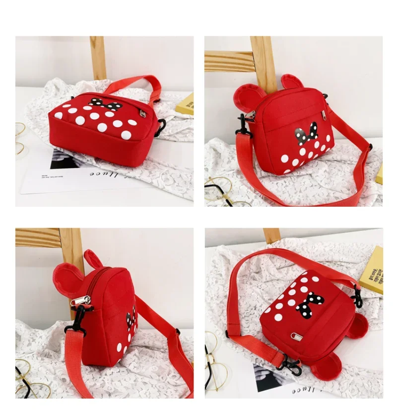 Disney New Mickey Minnie Crossbody Bags Boys Girls Simple Fashion Zipper Handbags Cute Messenger Shoulder Bags Children\'s Gifts