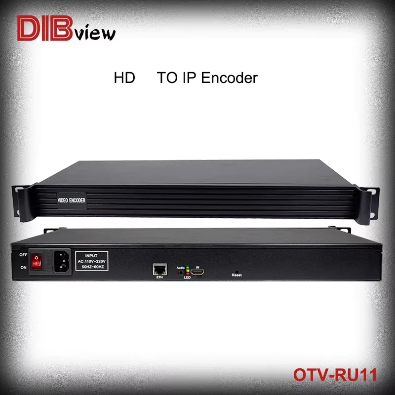 DIBVIEW 1U Rack One Channel H.264 H.265 HD HDMI to IP Video Streaming Encoder With SRT RTSP RTMP UDP ONVIF HLS RTMPS SRT RTP