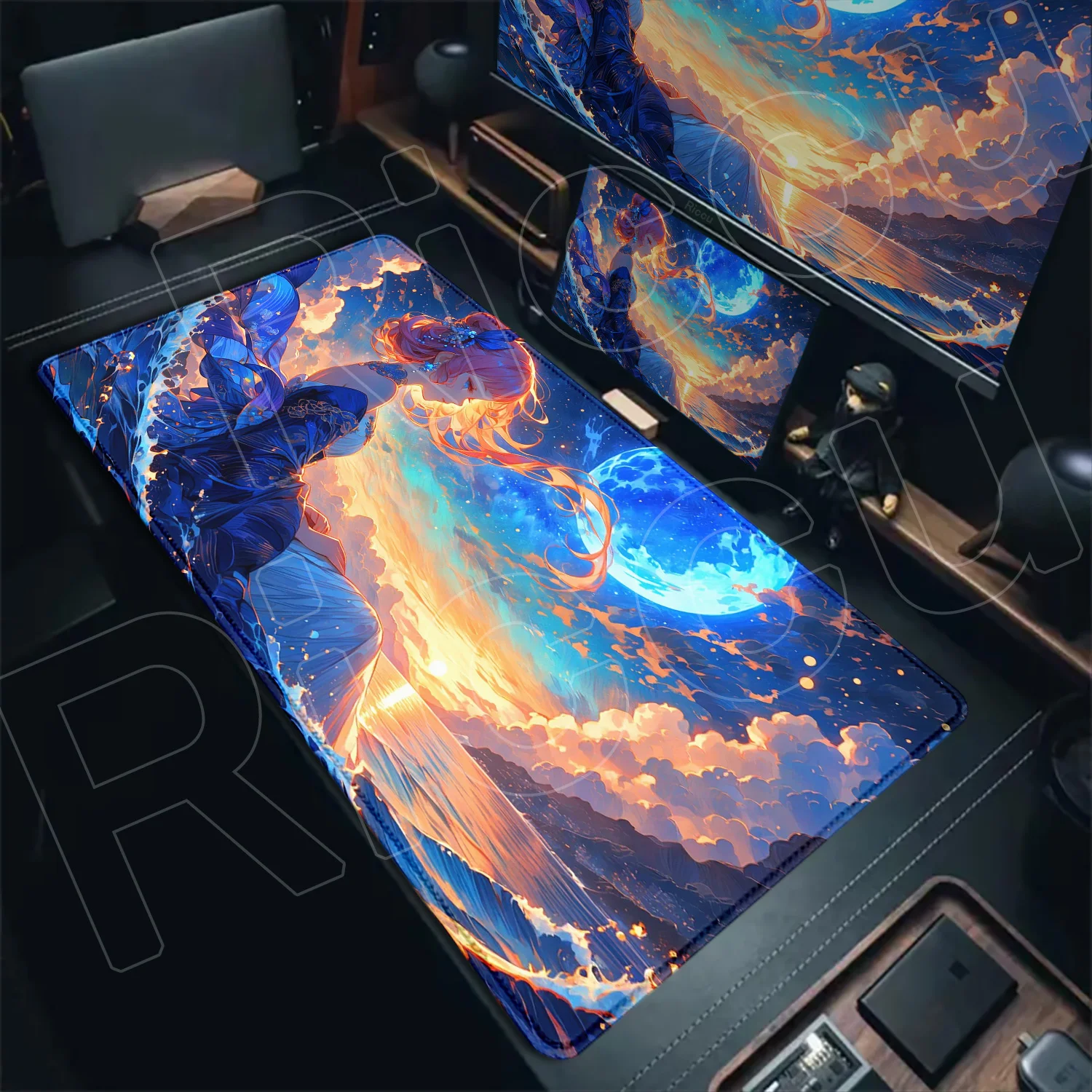 

HD Genshin Impact Sangonomiya Kokomi Gaming Mouse Pad Non-slip Laptop Mousepad Computer Accessories PC Large Anime Girl Desk Pad