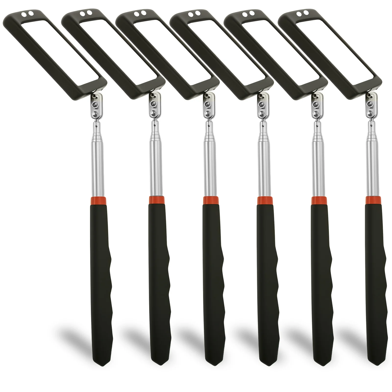 

6 шт. светодиодное телескопическое инспекционное зеркало из нержавеющей стали, светодиодное механическое зеркало, инструмент, вращение на 360 градусов, визуальный отражатель для автомобиля