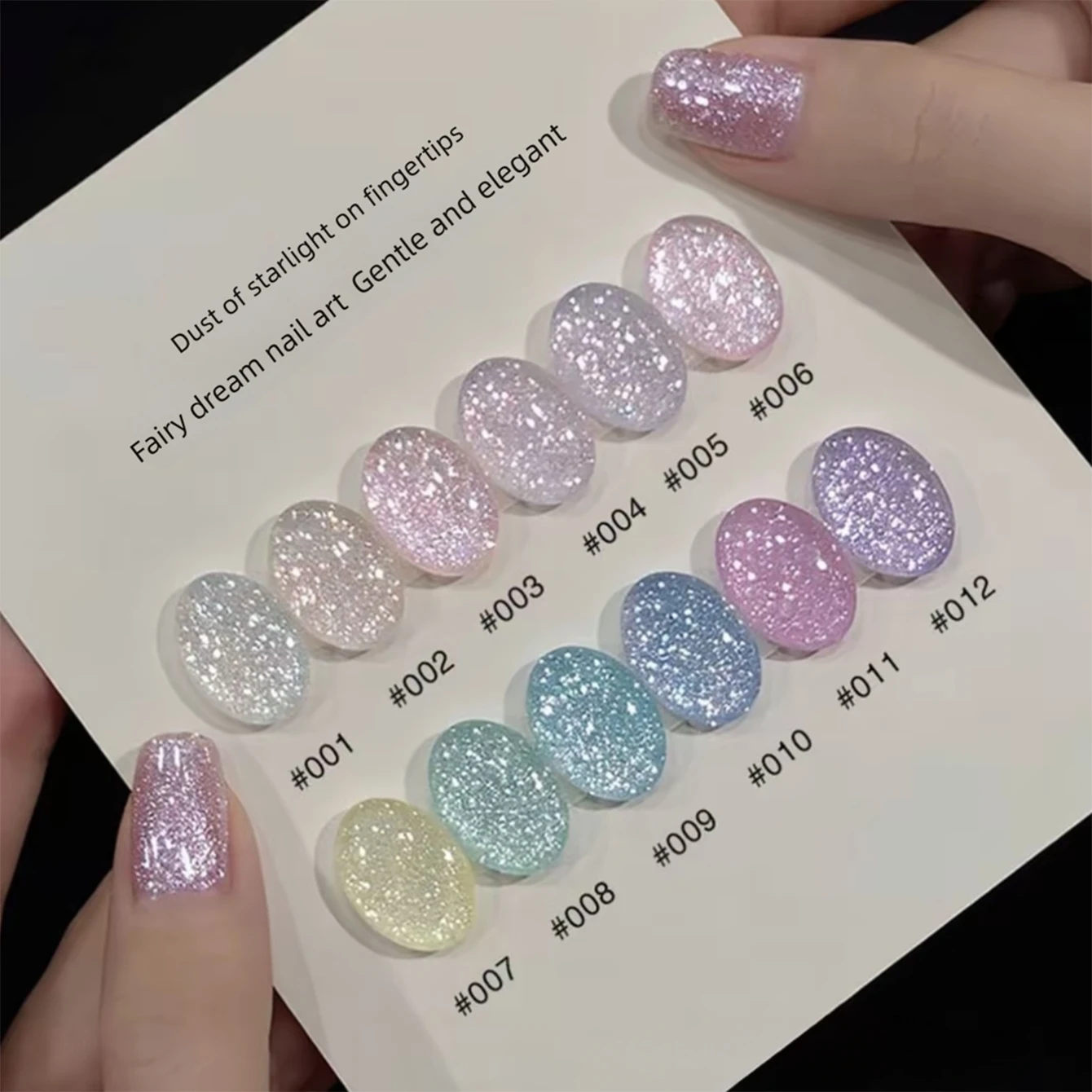 MIANEL 10ml 2026 Verão Gel Holográfico Aurora Fada com Diamantes Triturados de 12 Cores – Brilho Extremo para Lâmpada LED de Unhas
