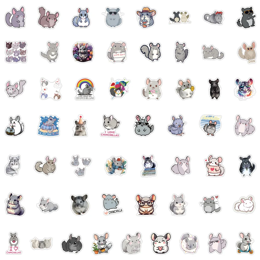 

55/110PCS Totoro Chinchilla Cartoon Animal Cute Graffiti Decorative Notebook Refrigerator iPad Waterproof Stickers Kids Toy