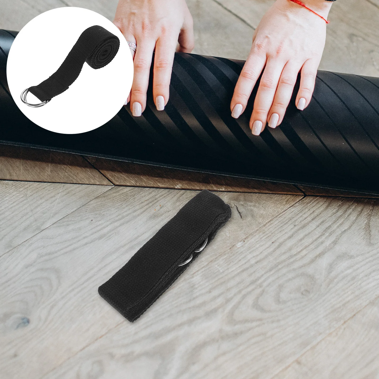 

2Pcs Yoga Assist Band Reusable and Portable for Anytime Anywhere Stretching and Exercising with Lovely Pendent Holder