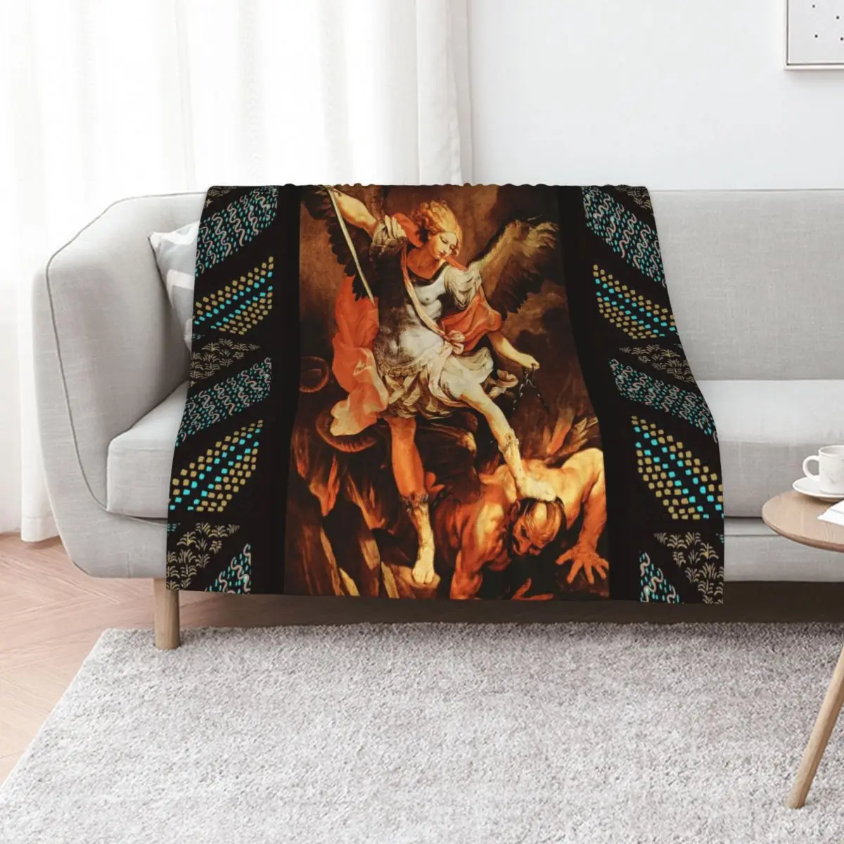 St. Michael Archangel Throw Blanket Tourist blankets ands Furrys halloween Sleeping Bag Moving Blankets
