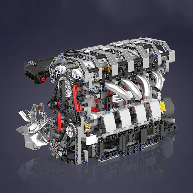 Bloques de construcción de motor de coche de gasolina L4, juguetes de simulación motorizada, ensamblaje de ladrillos, juegos de modelos, adornos para niños, regalos, 1897 Uds.