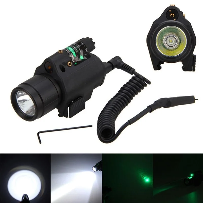 Red Green Dot Laser Sight M6 LED Flashlight Combo Hunting Lanterna Pistol Weapon Gun Light Fit 20mm Rail