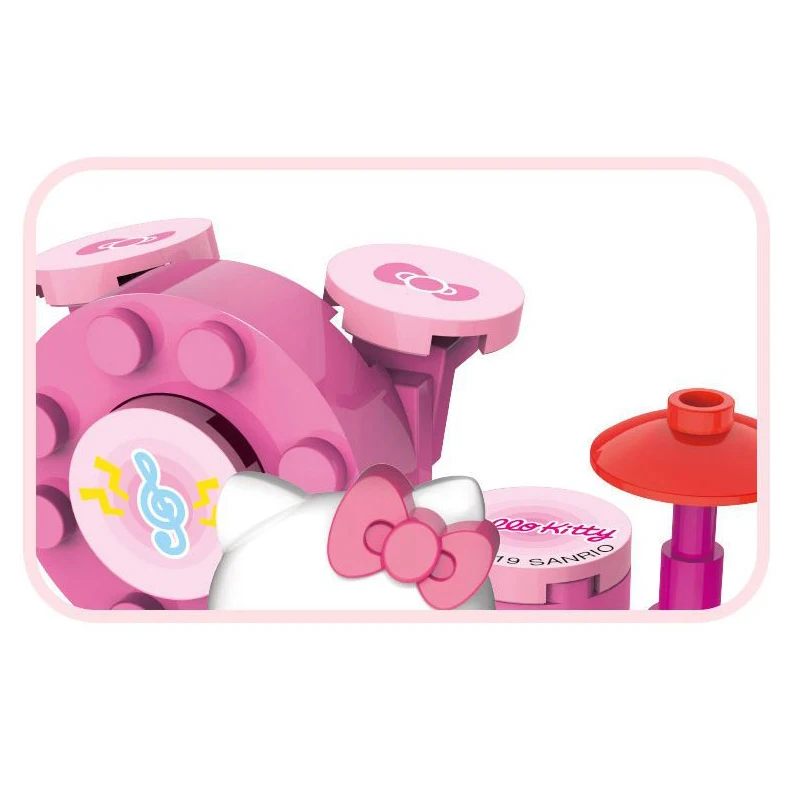 Chaosheng Anime Hello Kitty Sanrio regalo giocattolo per ragazze uovo attorcigliato Puzzle per bambini assemblaggio Building Block giocattolo per