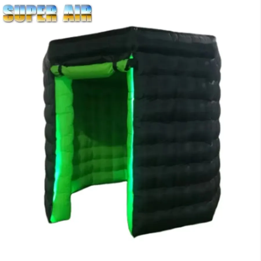 Zhixin Hot Sale Portable Customizable Foldable Inflatable Photo Booth With LED Strip Lights For Events & Rental
