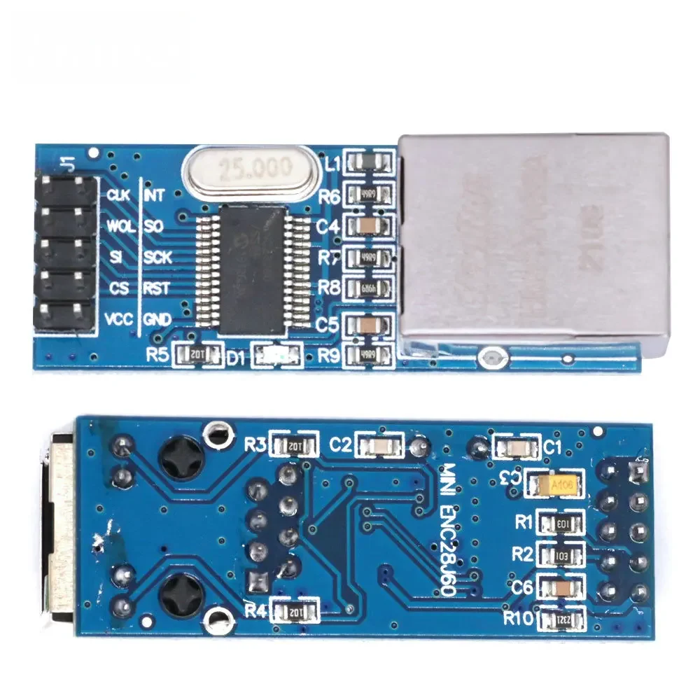 Arduino Nano ENC28J60 Ethernet Shield – Placa de interfaz de red Mini SPI LAN para redes IoT y bricolaje